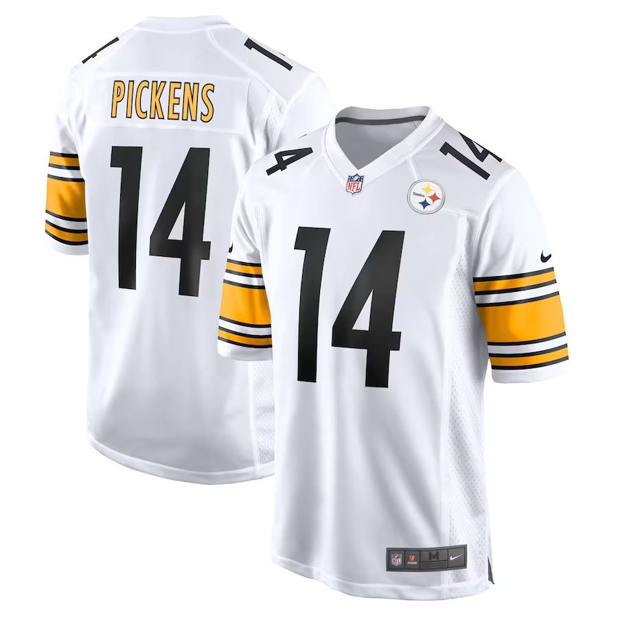 Men Pittsburgh Steelers 14 George Pickens Nike White Game Player NFL Jersey